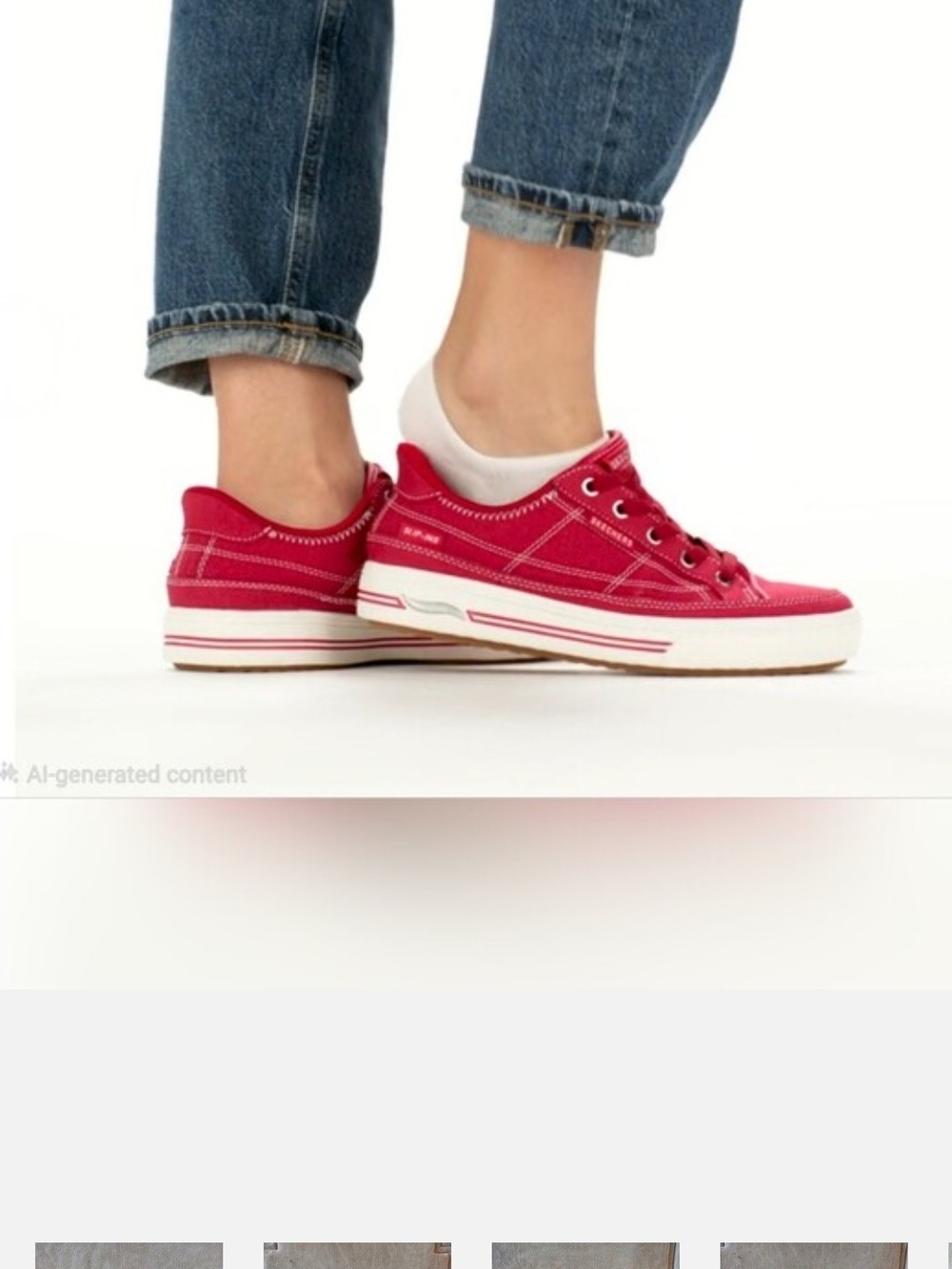Skechers Women’s Slip In Red Arcade See Ya There Arch Fit Sneakers 9